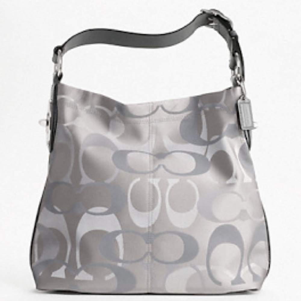 COACH Penelope Signature Gray Hobo Shoulder Bag